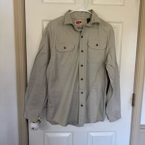 Wrangler Flex For Comfort Men’s Shirt Medium Long Sleeve Relaxed Fit Button Down